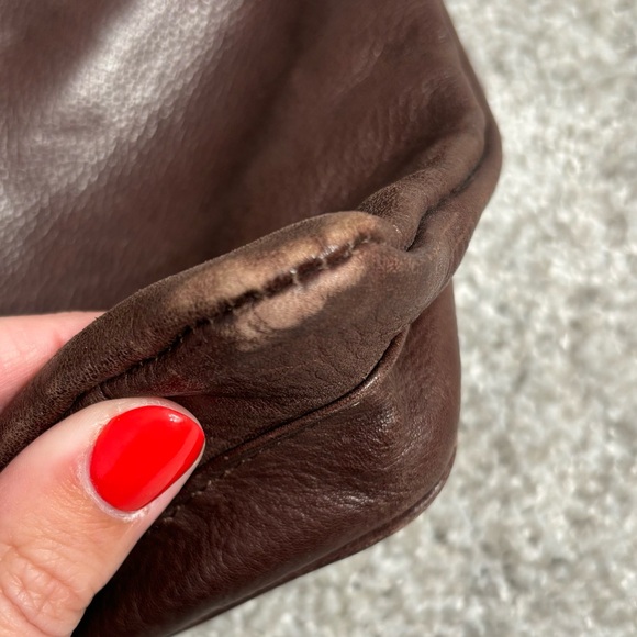 🔑 VINTAGE fossil brown leather crossbody bag - Picture 12 of 16